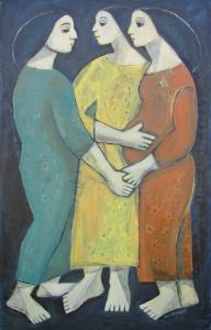 Girl Gathering (110cmx70cm)